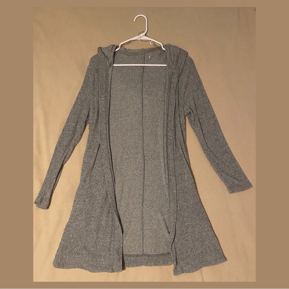 Grey Xersion Hooded Cardigan